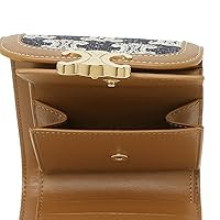 CELINE 三つ折り財布 ダークブルー/ブラウン CELINE セリーヌ 財布 三つ折り コンパクトサイフ スモールトリ